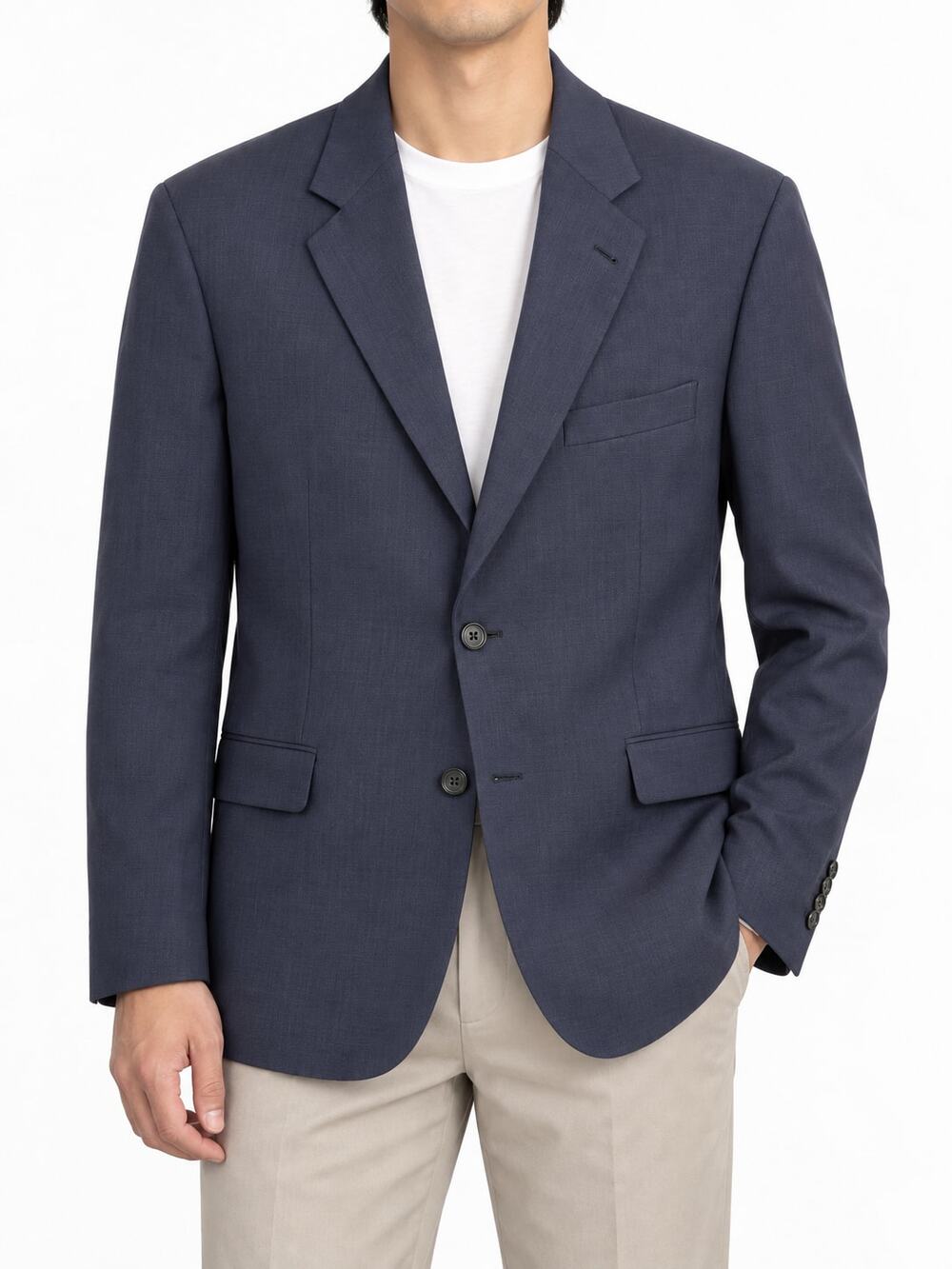 Burberry London Men’s 44R Navy 100% Wool Kensington Blazer Sport Coat Jacket